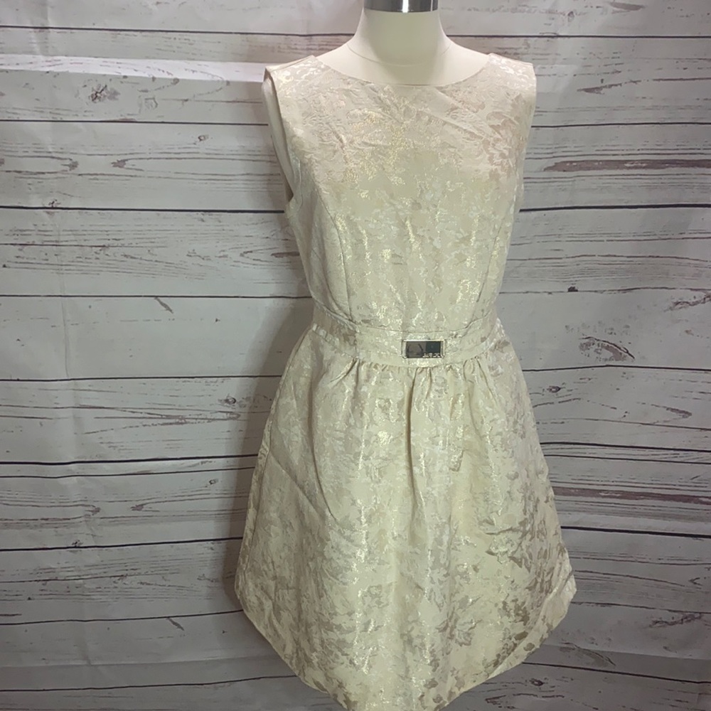 Jennifer Lopez white and gold dress NWT